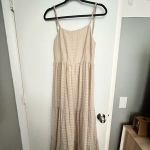 Long Peasant Style Dress with Open Back